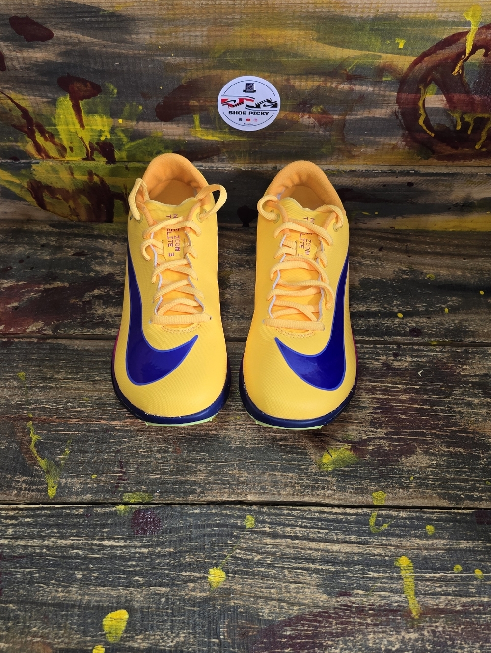 Nike Triple Jump Elite 3 Track Shoes Mens Sz 5.5 Citron Yellow HV6425-800 Spikes - Picture 2 of 8